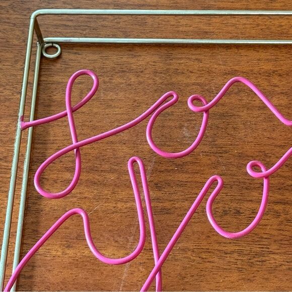 Love You More Gold and Pink Wall Home Decor Script Modern 12”x12” - Picture 3 of 10